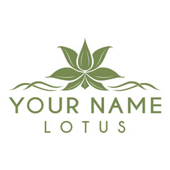 lotus flower logo design is perfect for beauty, care and other products