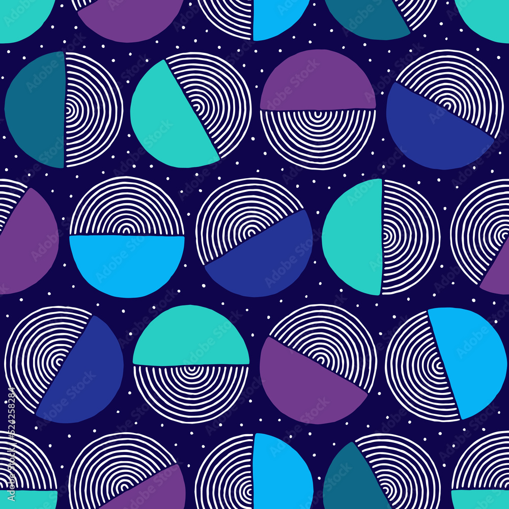Aufkleber abstract seamless pattern. geometric circle checked background. repeat modern texture. repeated brig