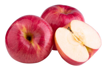 red apple isolated on alpha background