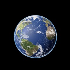 global earth views from space with a shield. Concept of business communication technology isolated background. 3d illustration