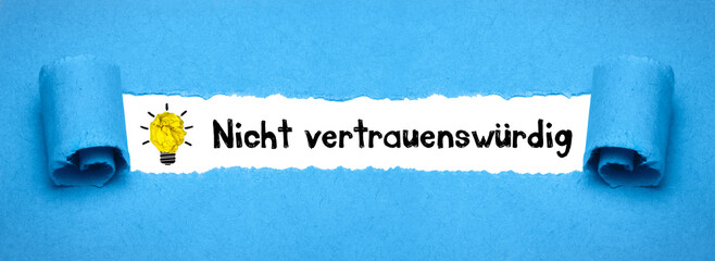 nicht vertrauenswürdig