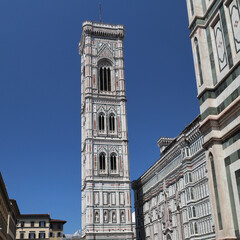 A Square format image of the Campanile Di GIotto. Florence, Italy.