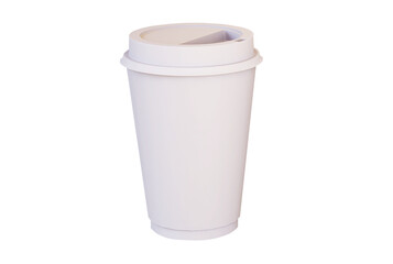 disposable coffee cup isolated on white