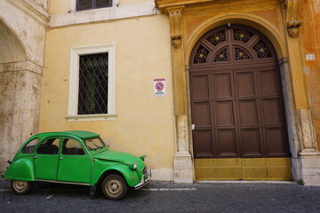 old door in the old town in roma