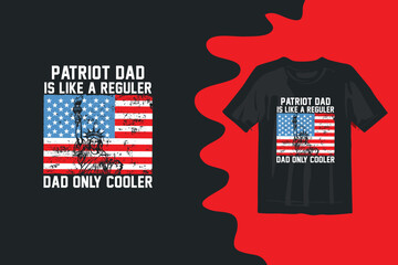 Patriots' Day colorful t-shirt design with an American flag