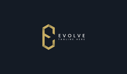 Modern Geometric Letter E Logo. Usable for Business and Company Branding Logos. Flat Vector Logo Design Template Element.