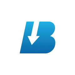 letter b with arrow logo