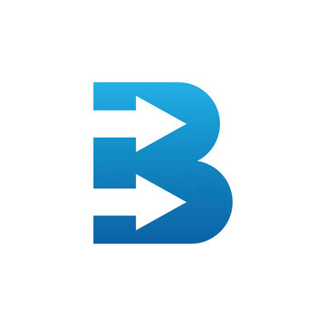 b letter with arrow logo