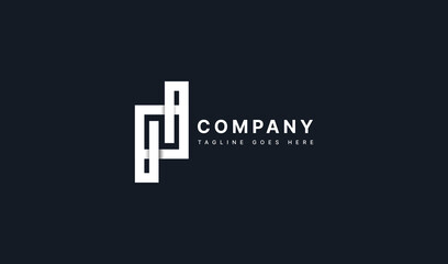 Geometric Initial Letter N or PD Logo design. Usable for Business and Company Branding Logos. Flat Vector Logo Design Template Element.