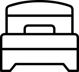 single bed icon. Element of otel and motels for mobile concept and web apps. Thin line icon for website design and development, app development
