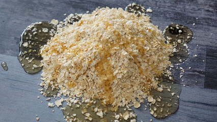 オートミールとケーキシロップを使ったお菓子作り