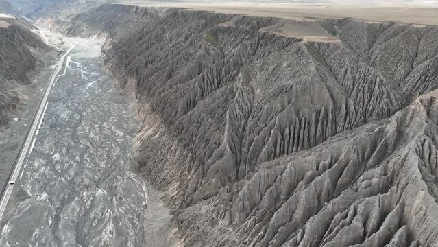 The great Dushanzi valley in XInjiang, China