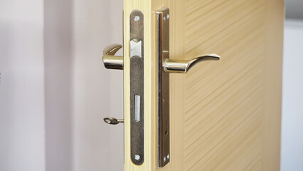 Obraz premium Home door lock close up view