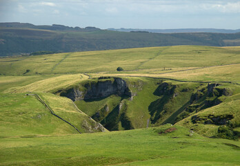 Winnats pass in Derbyshire