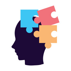 mental health, head with puzzles
