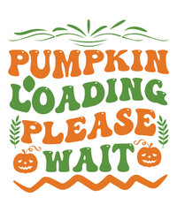Pumpkin Loading Please Wait Fall SVG Design