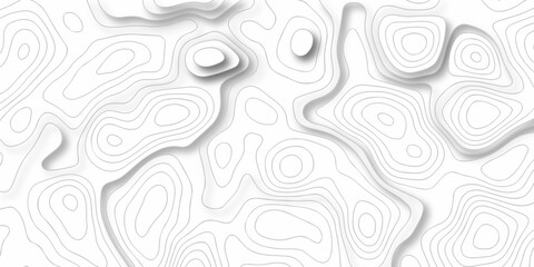 Fototapeta premium abstract vactor white lines pattern and Topographic and maunt,river,sea map background. Line topography map contour background, geographic grid. Abstract vector illustration.