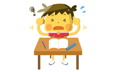 勉強する男の子