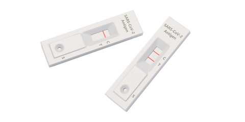 covid test isolated on white background