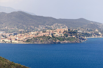Fototapeta na wymiar Portoferraio is Elba island's capital, the largest city, and the tourist port, Province of Livorno, Italy