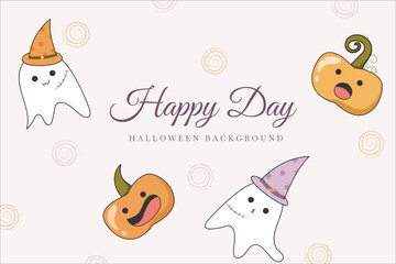 cute halloween template background