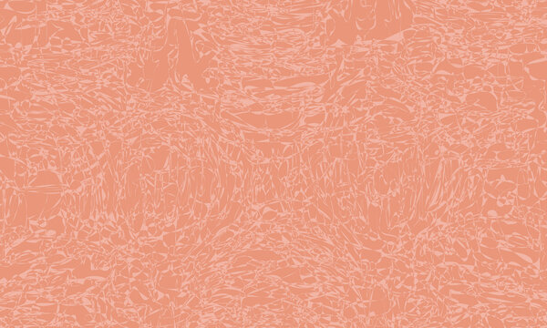 An abstract monochrome background of light salmon patches against a soothing coral color. Composition in the form of a chaotic arbitrary pattern. Vector illustration, EPS 10.