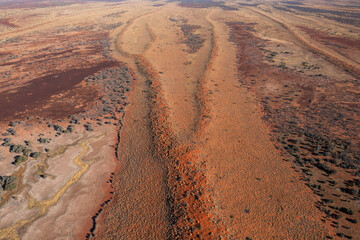 Desert sand dunes in Australia.