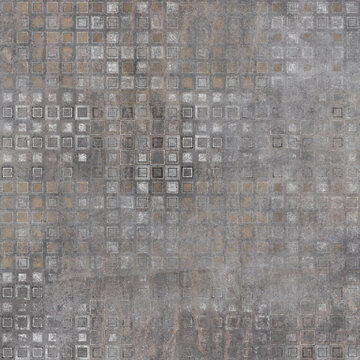 Squares pattern with Cement texture, pixel art decorative background