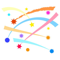 Falling colored stars. Magic print. Bright seamless pattern. Vector illustration. stock image. 