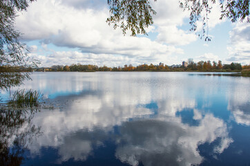 autumn landscape by the water