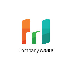 colorful modern letter W logo vector illustration design template