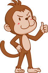 Cute cartoon monkey.