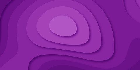 Abstracts purple colorful papercut background. Abstract realistic paper cut decoration textured with wavy layers. Geometric cut paper pink luxury background with gold elements, topography map concept.