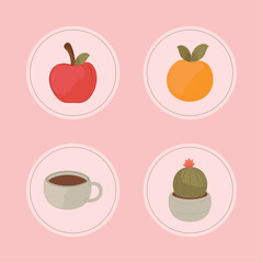 social media highlights icons