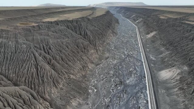 The great Dushanzi valley in XInjiang, China
