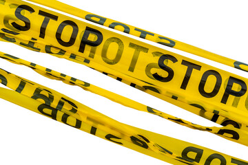 Yellow STOP tapes