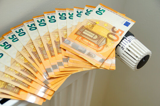 Heizungsventil mit EURO-Geldscheinen