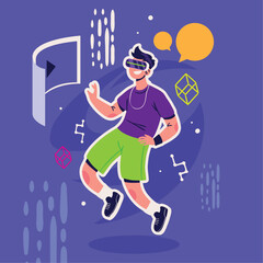 man in the metaverse