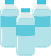 3本のペットボトル飲料のアイコン