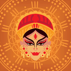 goddess durga head