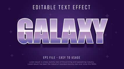 Galaxy editable text effect - obrazy, fototapety, plakaty
