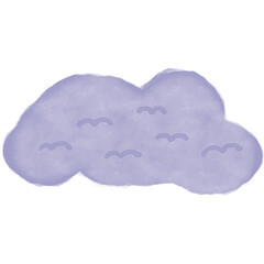 watercolor cloud cute