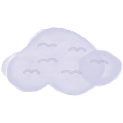 watercolor cloud cute