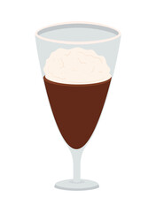 coffee glass with cream
