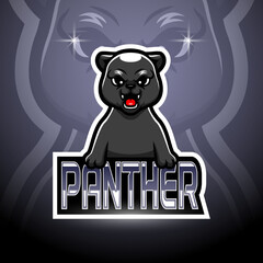 Panther esport logo mascot design