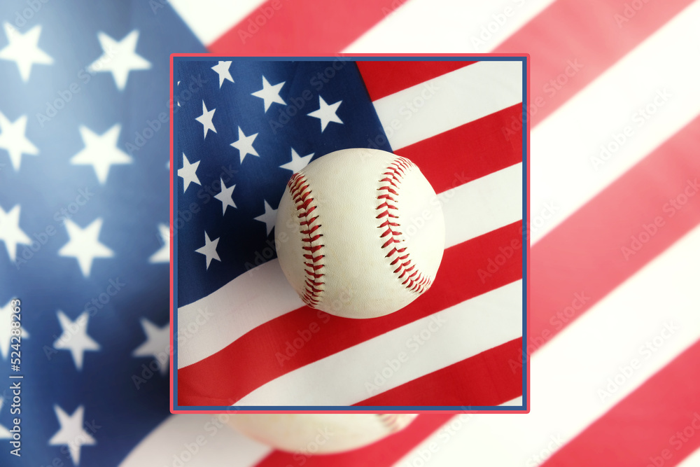Canvas Prints american flag baseball background for 4th of july symbol. - Canvas Prints