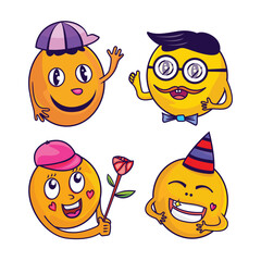 smile face collection design, for world smile day greetings.