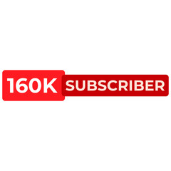THANK YOU 160K SUBSCRIBER CELEBRATION TEMPLATE DESIGN BANNER ART VECTOR GOOD FOR SOCIAL MEDIA, CARD , POSTER