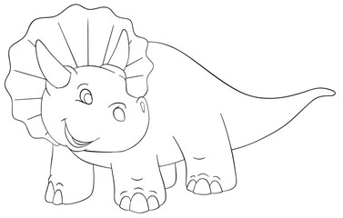 Dinosaur. Element for coloring page. Cartoon style. © Artur