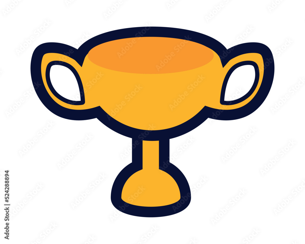 Sticker trophy cartoon icon